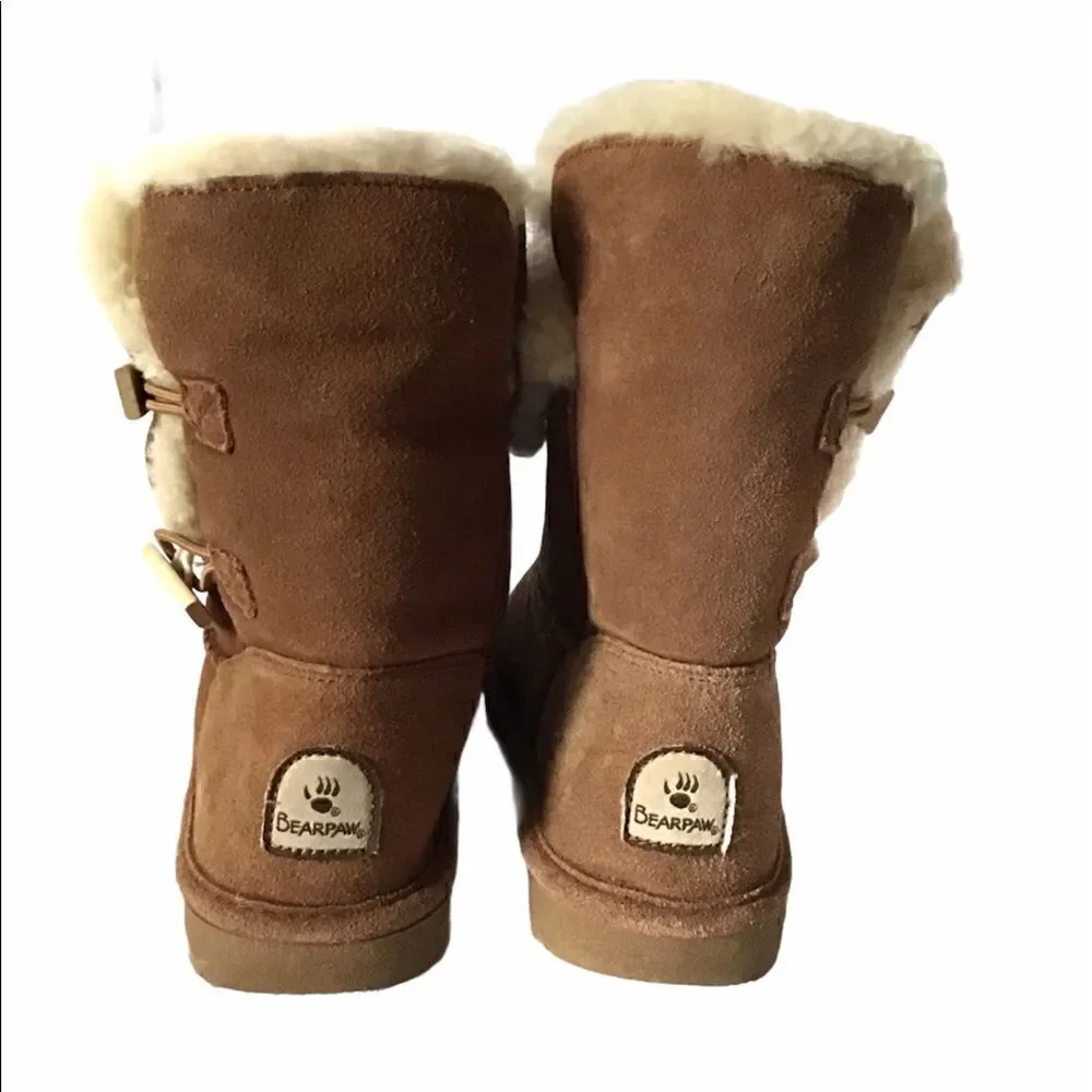 BearPaw Abigail Winter Suede Toggle Boots